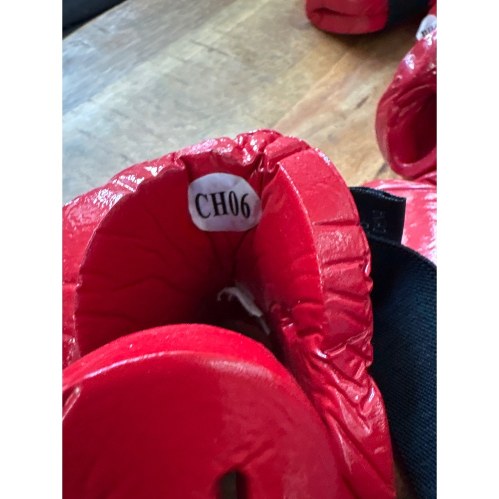 Tiger Claw Red Martial Arts Sparring Gear Set Kids Head Guard Gloves Boots CH06 - Picture 7 of 7